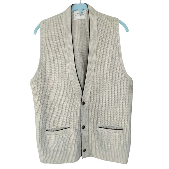 Jantzen Other - Vintage Jantzen Mens Medium Lambswool Shawl Collar Vest Beige Made in USA
